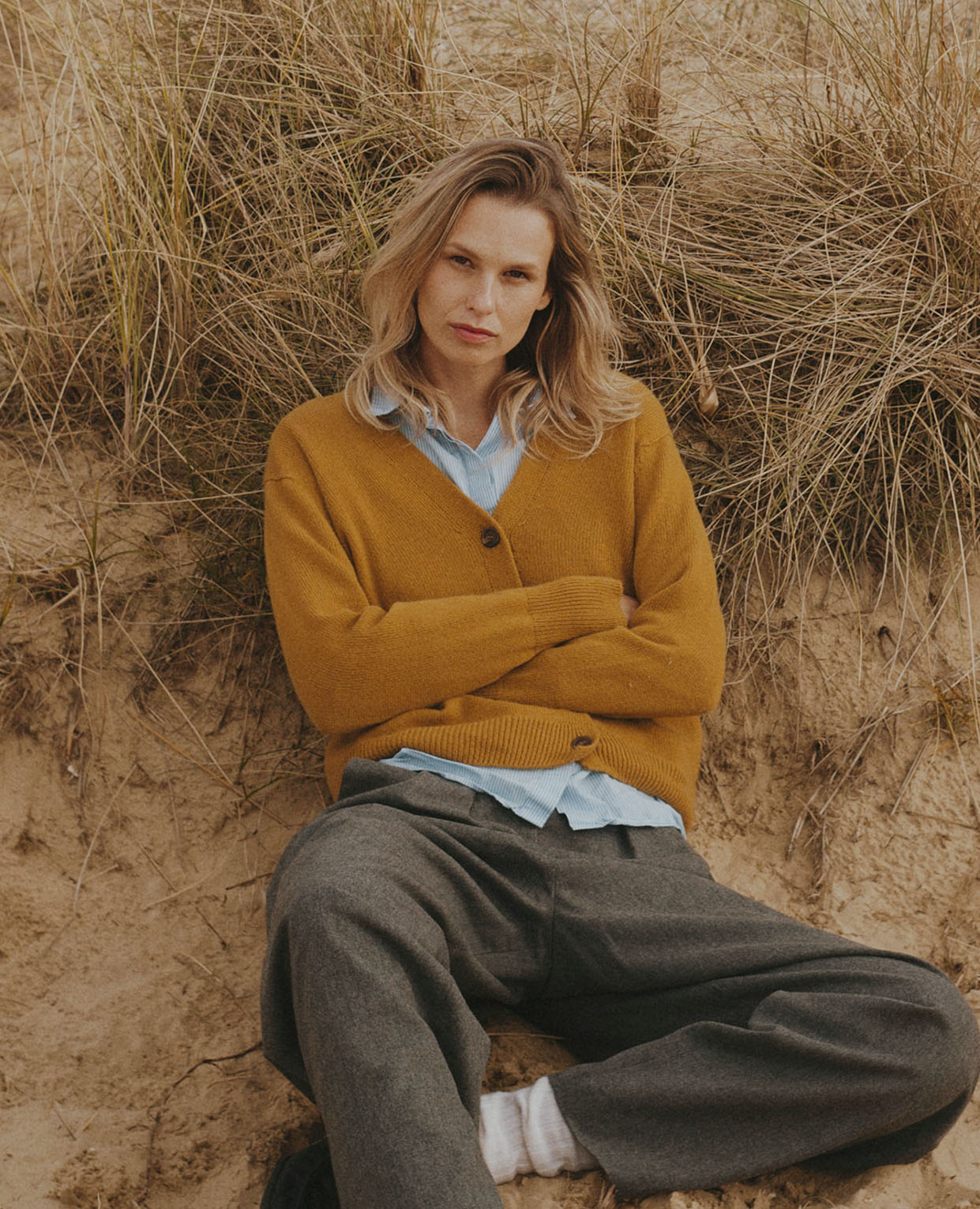 80s イングランド製　長袖　マルチボーダー　ロンt 　ヴィンテージ　古着　UK Harley x Todd and Duncan Cashmere – Bosie Knitwear ®