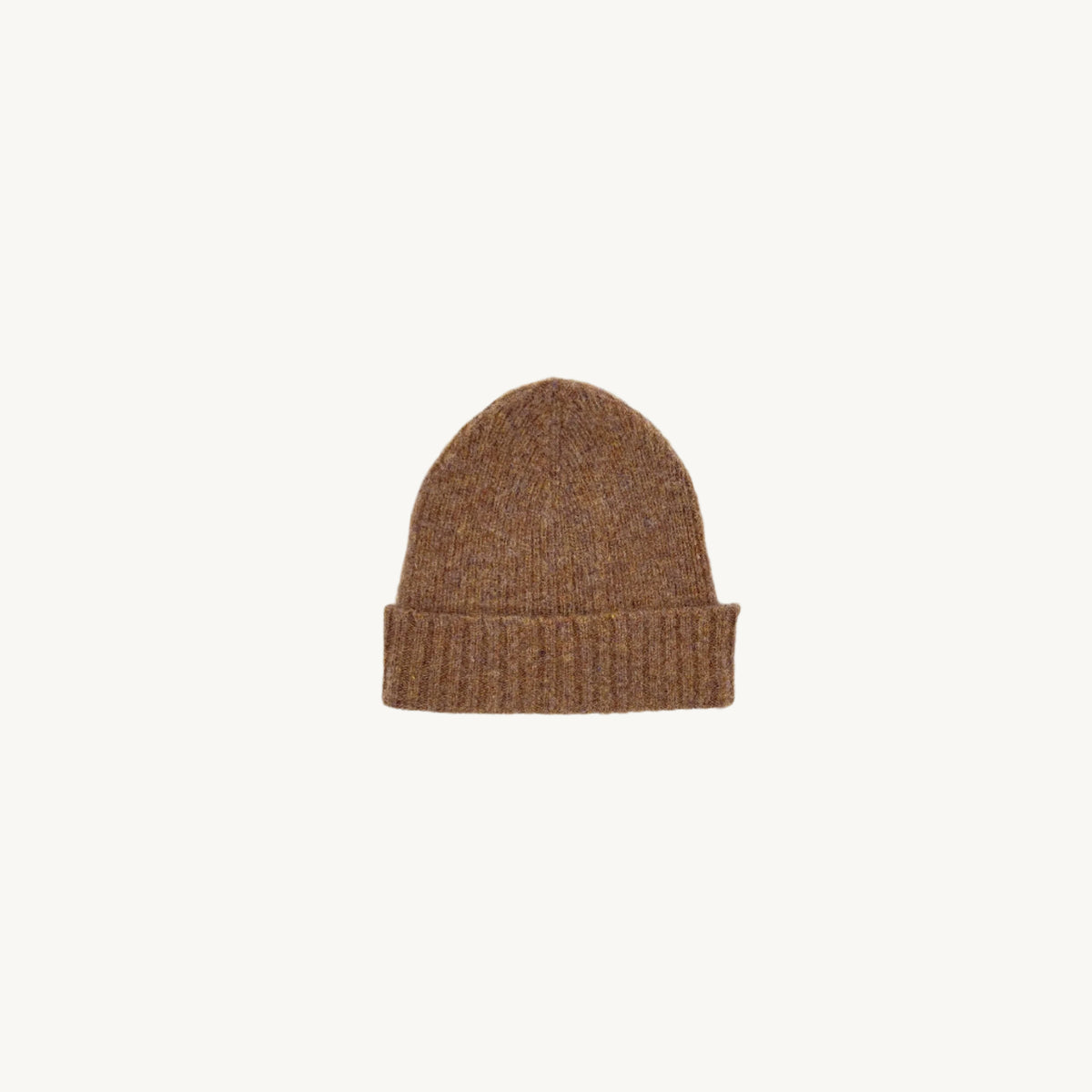 The Bosie Brushed Shetland Wool Beanie Hat in Heathland Brown – Bosie Knitwear