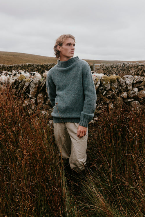 Men's Lighthouse jumper in Lomond from the Bosie Knitwear autumn/winter 2026 collection – pure wool knitwear, knitted in Scotland
