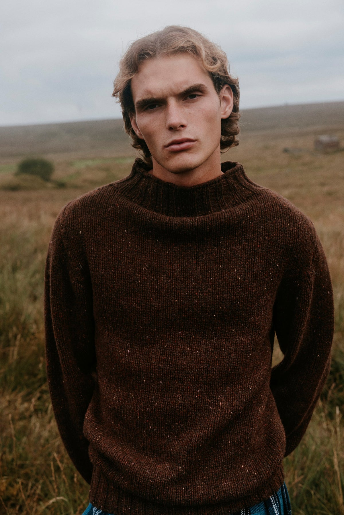 Men's Lighthouse jumper in Monach from the Bosie Knitwear autumn/winter 2026 collection – pure wool knitwear, knitted in Scotland