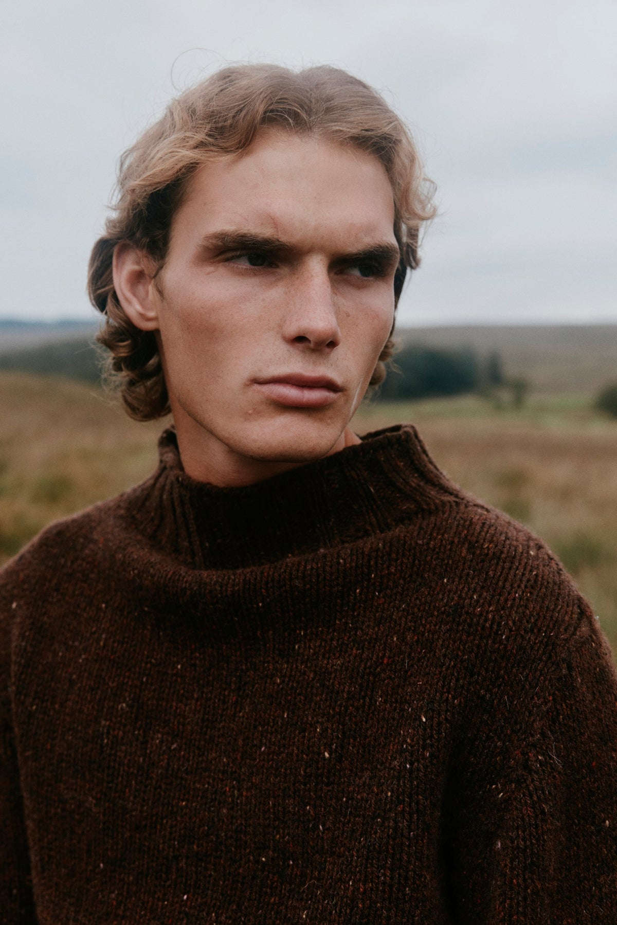 Men's Lighthouse jumper in Monach from the Bosie Knitwear autumn/winter 2026 collection – pure wool knitwear, knitted in Scotland