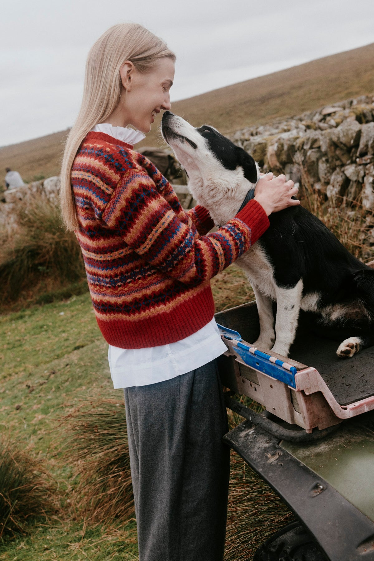 Women's Ballater jumper in French Red from the Bosie Knitwear autumn/winter 2026 collection – pure wool knitwear, knitted in Scotland