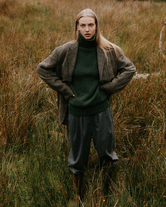 Women's Siren jumper in Serpentine from the Bosie Knitwear autumn/winter 2026 collection – pure wool knitwear, knitted in Scotland