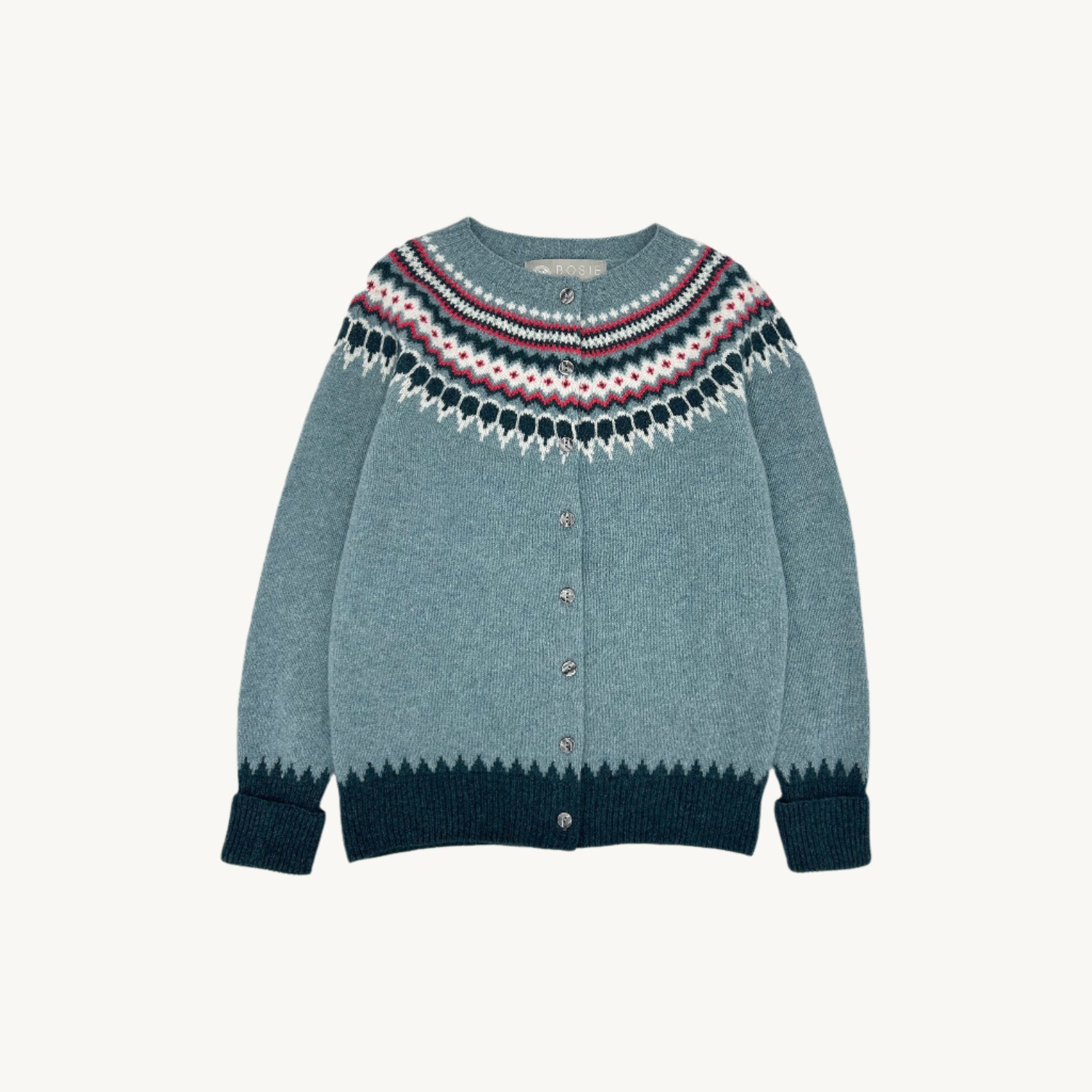 Bosie Knitwear Astrid Cardigan in Oribe Blue