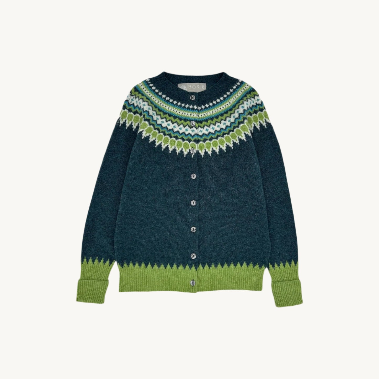 Bosie Knitwear Astrid Cardigan in Lugano Dark Teal