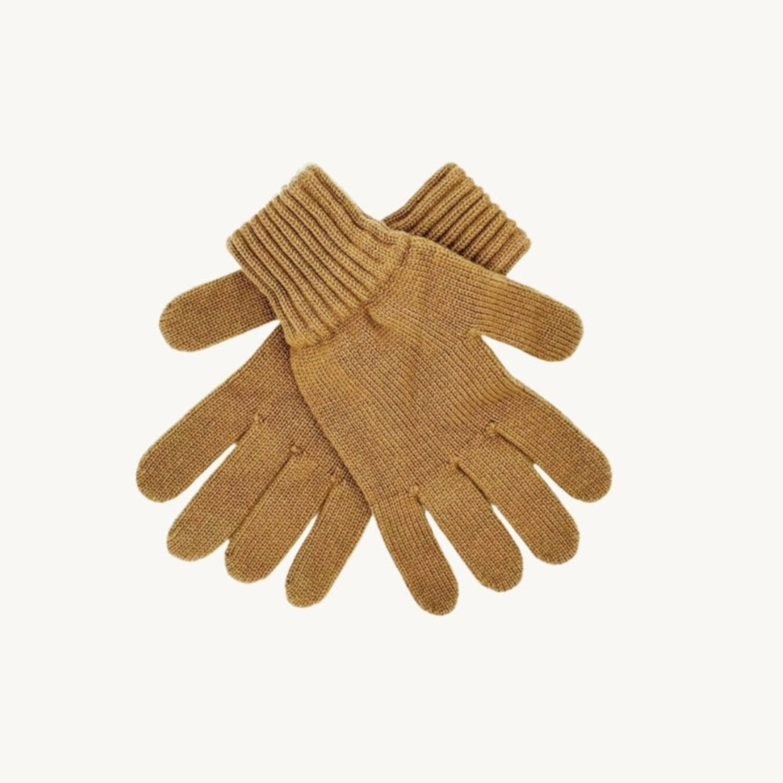 An image of Mens 100% Cashmere Gloves - Biscotti Brown - Biscotti Brown