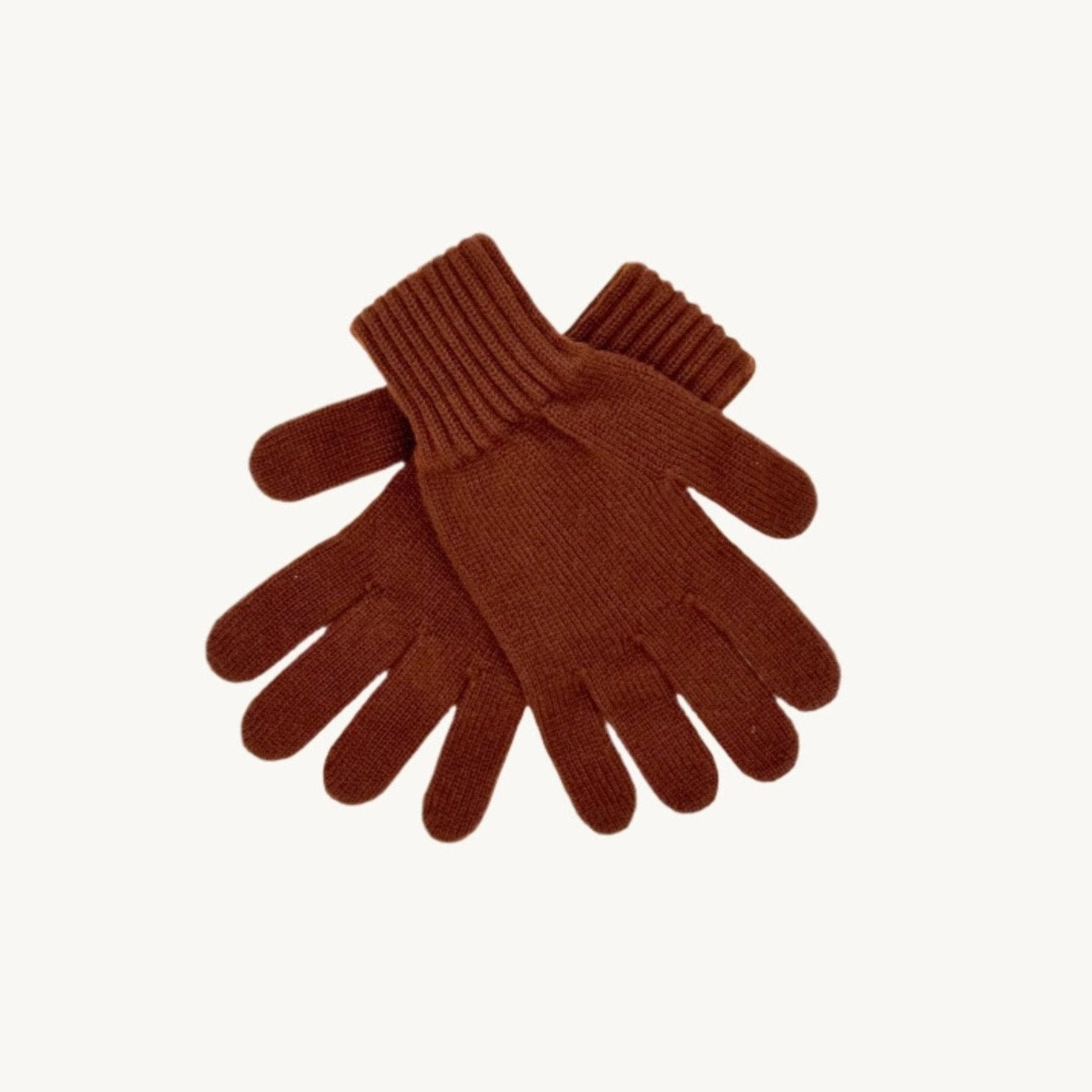 An image of Mens 100% Cashmere Gloves - Pheasant Brown - Pheasant Brown