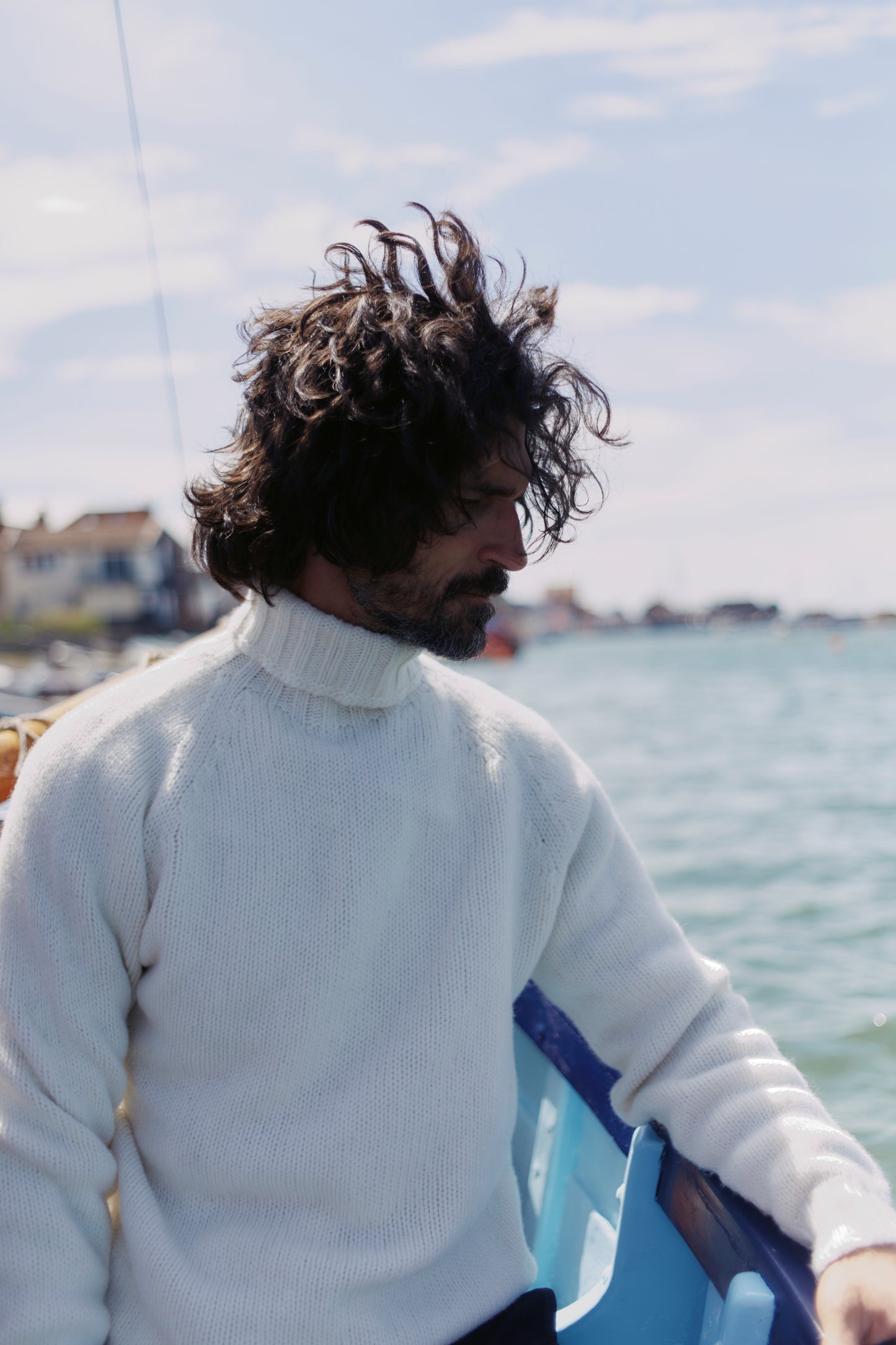 Submariner Jumper White Roll Neck Sweater Mens Men's Submariner