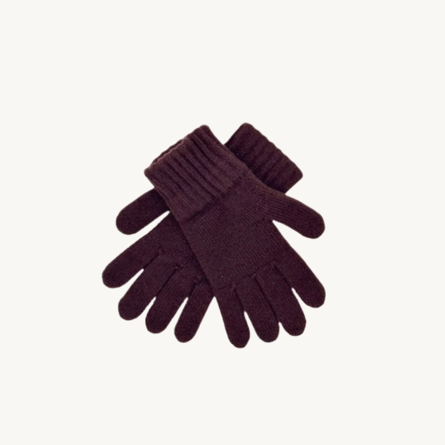 Womens 100% Cashmere Gloves - Cranberry