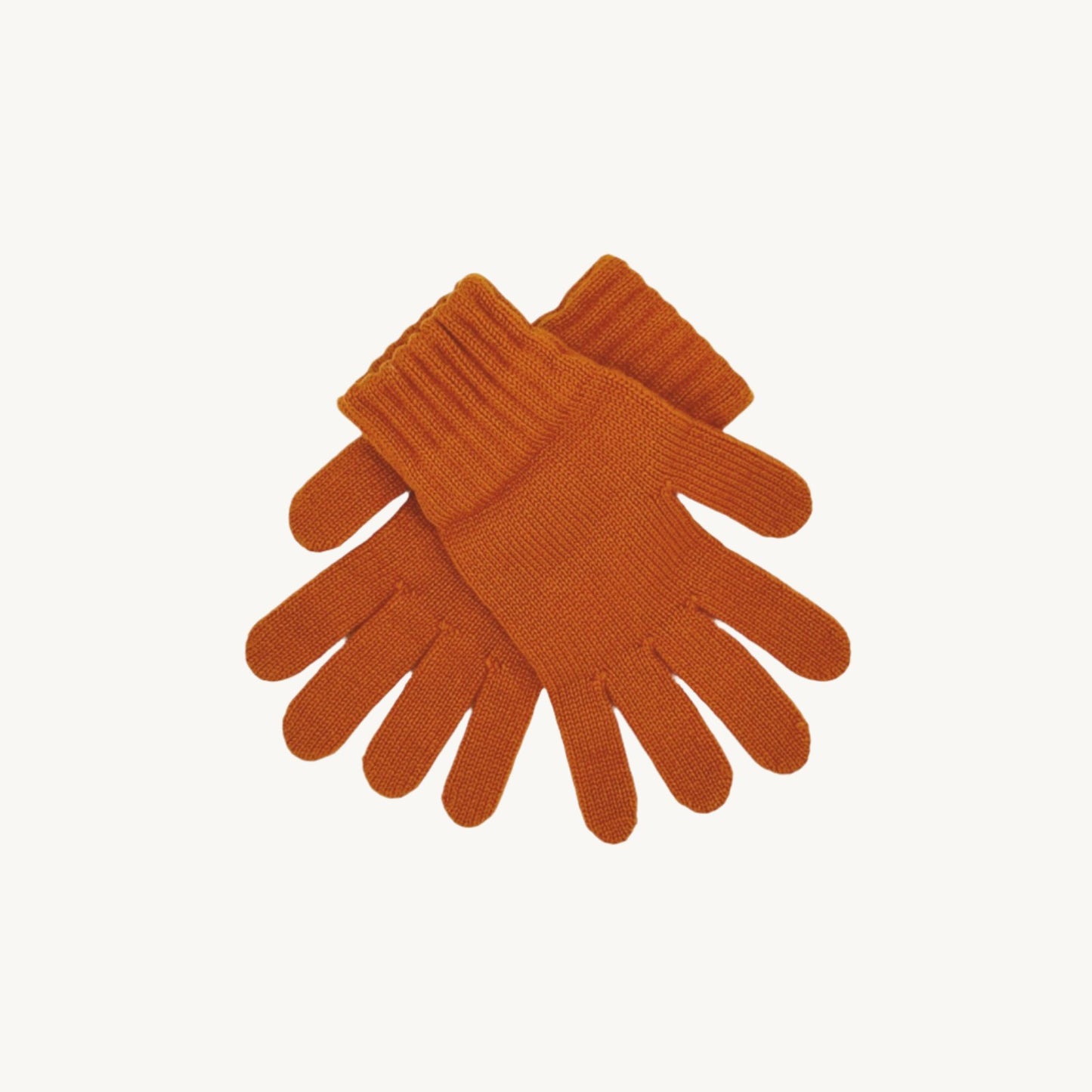 Womens 100% Cashmere Gloves - Devon Orange